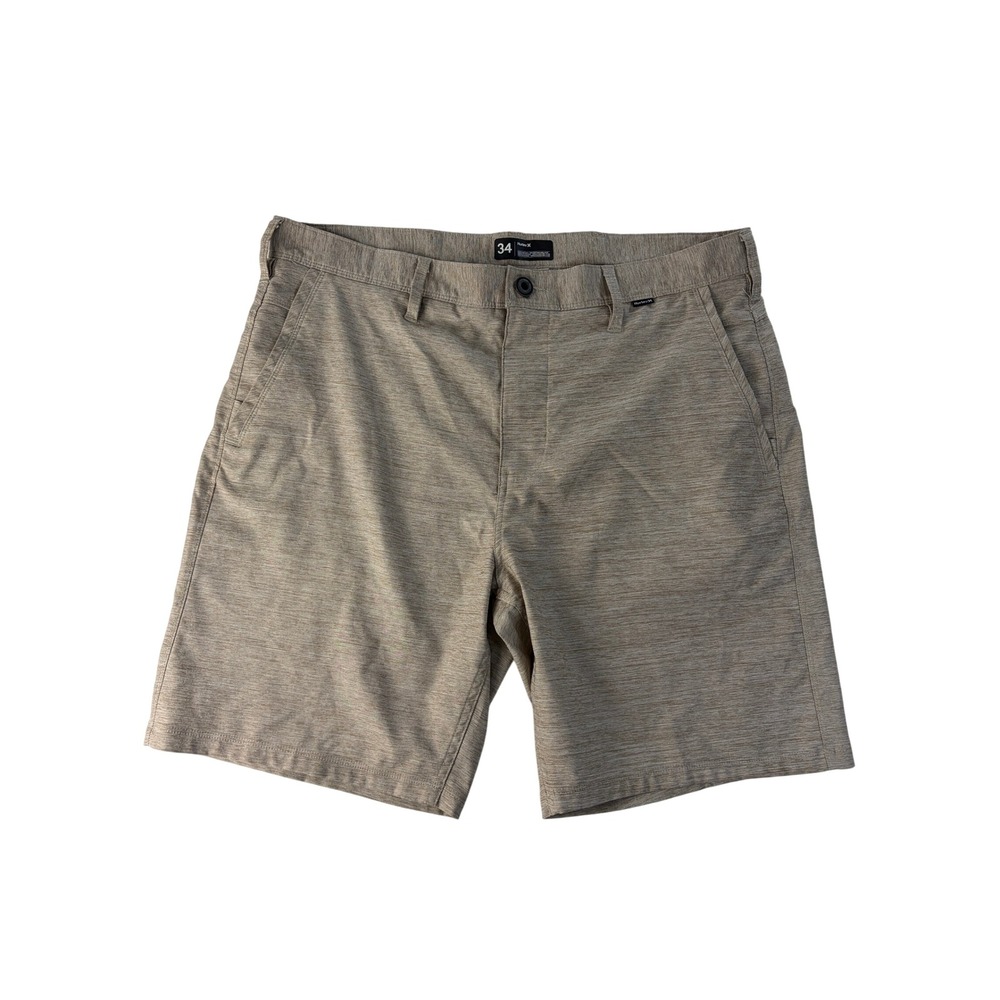 Hurley Shorts Mens 34 Nike Dri-FIT Hybrid Walkshorts Heathered Tan Casual